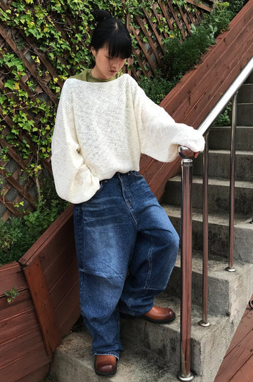 BOAT NECK LAYER KNIT